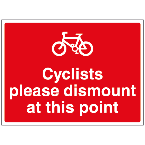 Cyclists Please Dismount at This Point