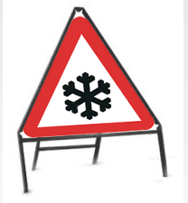 Danger Ice Temporary Triangle Stanchion