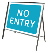 No Entry Sign Stanchion Sign