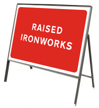 Raised Ironworks Stanchion Sign