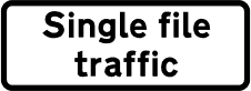 Single File Traffic Supplementary Plate