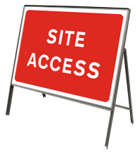 Site Access Stanchion Sign