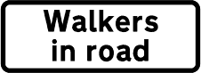 Walkers In Road Supplementary Plate