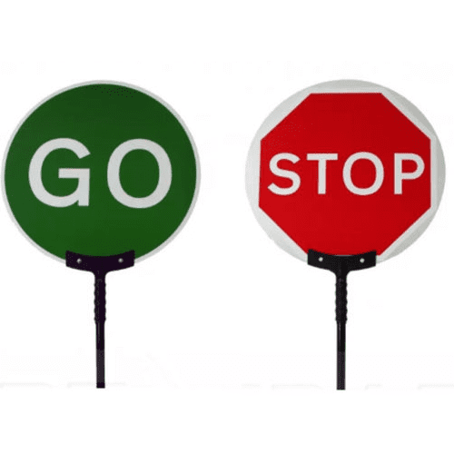 Stop Go Traffic Lollipop Sign